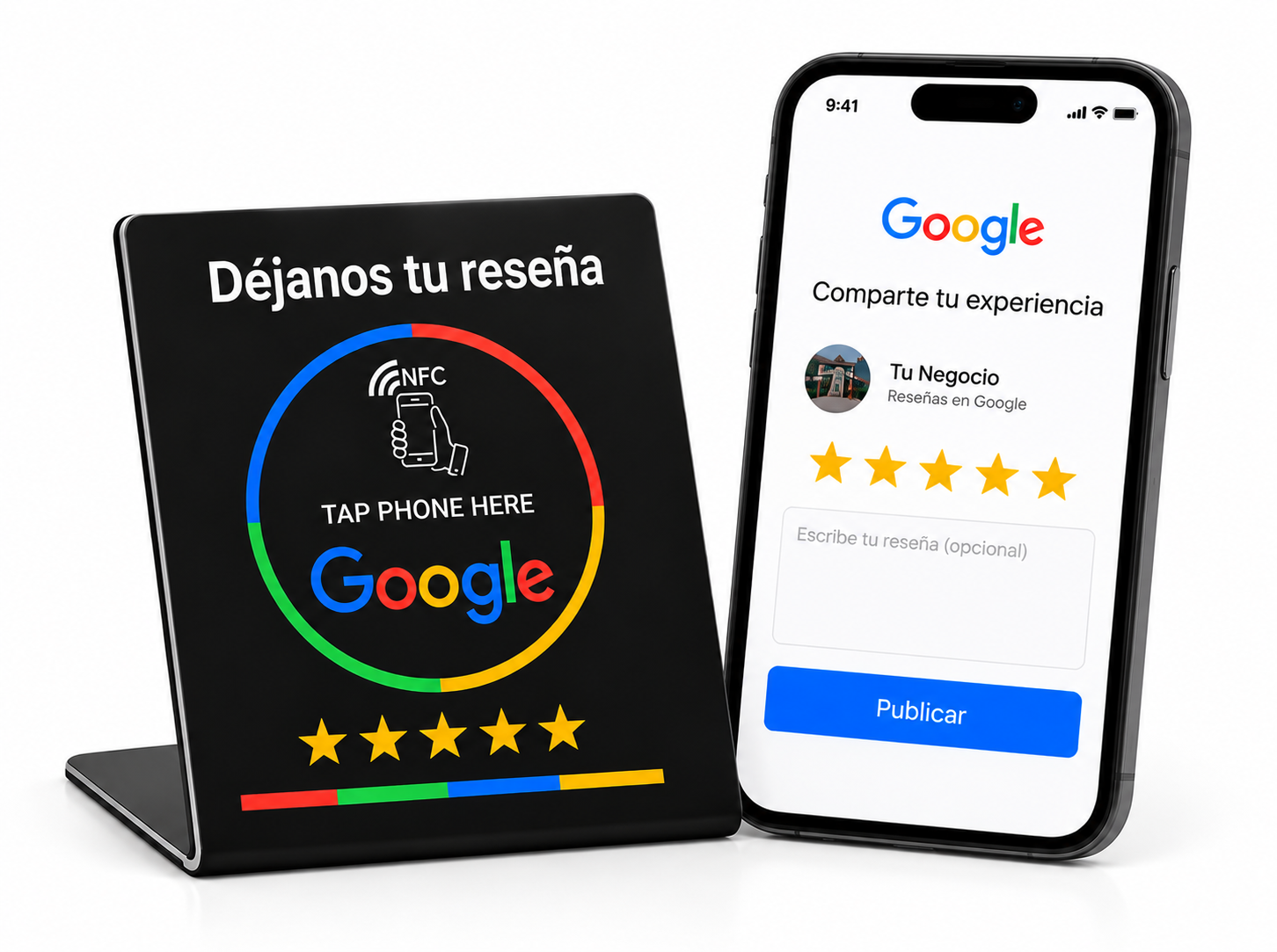Soporte NFC para Reseñas de Google